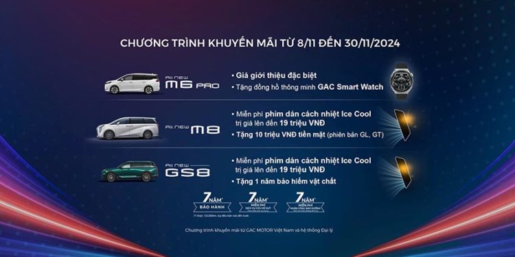 Hành trình đẳng cấp cùng GAC Motor: Nhận ưu đãi khủng, hậu mãi 7 năm