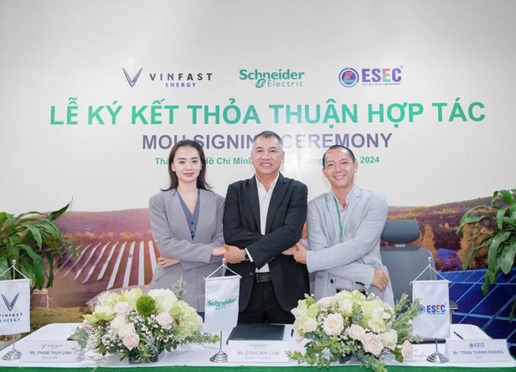 VinFast Energy, Schneider Electric và ESEC hợp tác phát triển giải pháp năng lượng bền vững
