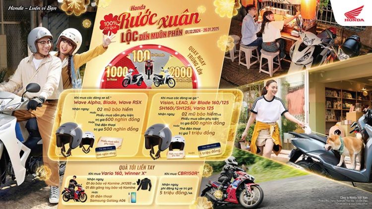 Honda khởi động chương trình ưu đãi lớn 'Honda rước xuân - Lộc đến muôn phần'