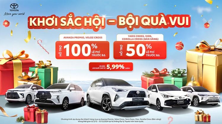 Toyota Việt Nam triển khai ưu đãi đặc biệt cho các mẫu xe trong tháng 12/2024