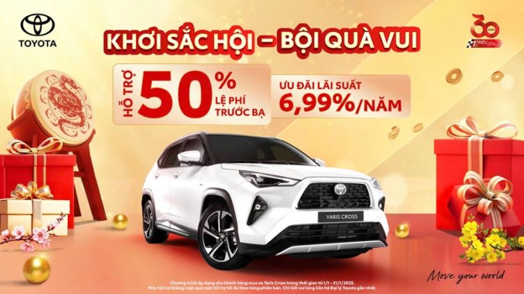 Chương trình khuyến mãi Toyota: Lãi suất từ 6,99%, gia hạn bảo hành đến 7 năm