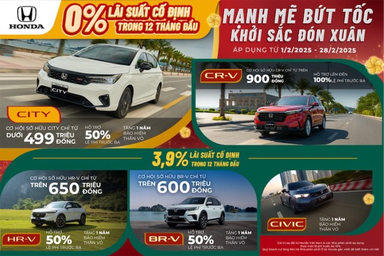 Honda Việt Nam triển khai chương trình khuyến mại hấp dẫn đón năm mới