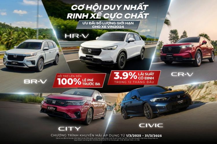 Honda Việt Nam tung ưu đãi khủng – Cơ hội sở hữu xe với giá hấp dẫn