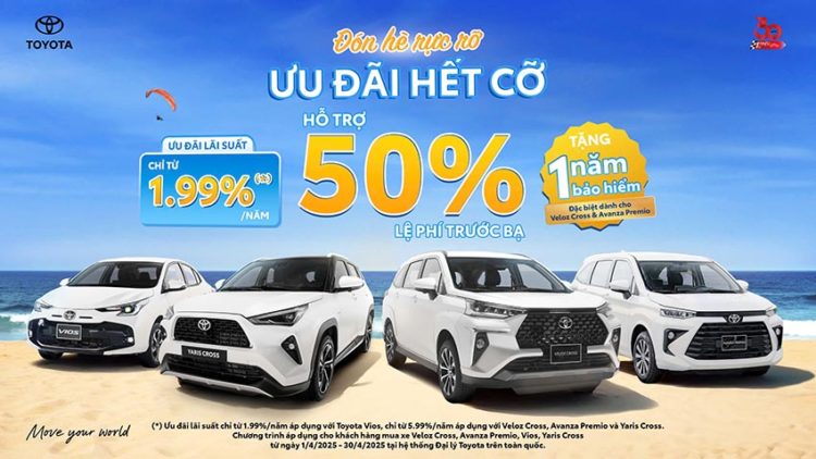 Toyota tung loạt ưu đãi hấp dẫn cho khách hàng mua xe trong tháng 4/2025