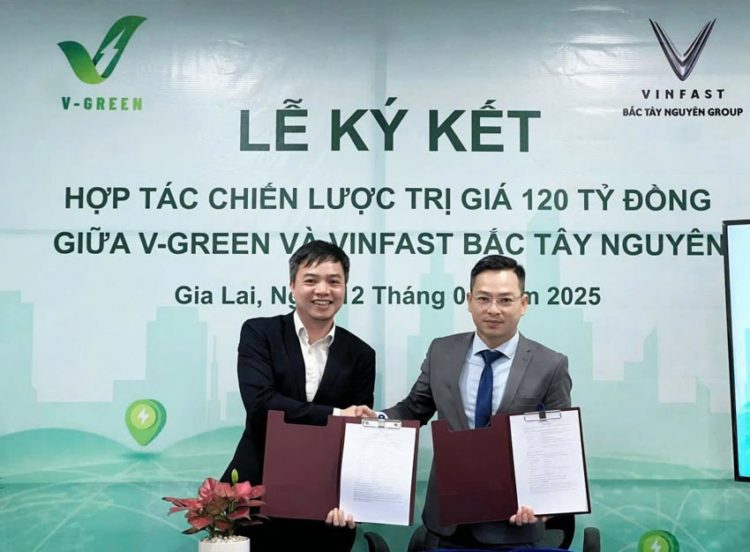 V-Green và VinFast Bắc Tây Nguyên phát triển 3.000 trụ sạc xe điện tại Tây Nguyên