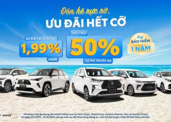 Toyota tung ưu đãi lớn tháng 5: Hỗ trợ lệ phí trước bạ, tặng bảo hiểm và lãi suất vay cực thấp