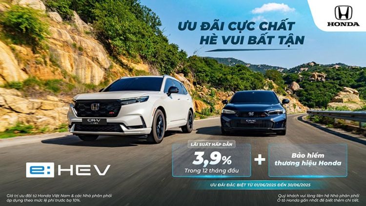 Honda Việt Nam 'chơi lớn' tháng 6: Ưu đãi trước bạ, lãi suất thấp, tặng bảo hiểm chính hãng