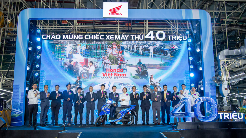 Lễ xuất xưởng xe máy thứ 40 triệu tại nhà máy Honda Việt Nam, tháng 6/2025