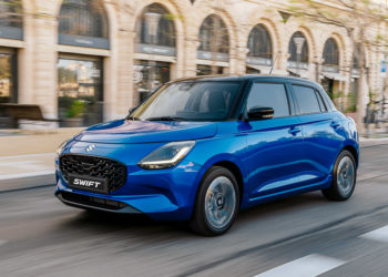 Mẫu xe Suzuki New Swift 2025 với thiết kế hai tone màu thể thao và cá tính