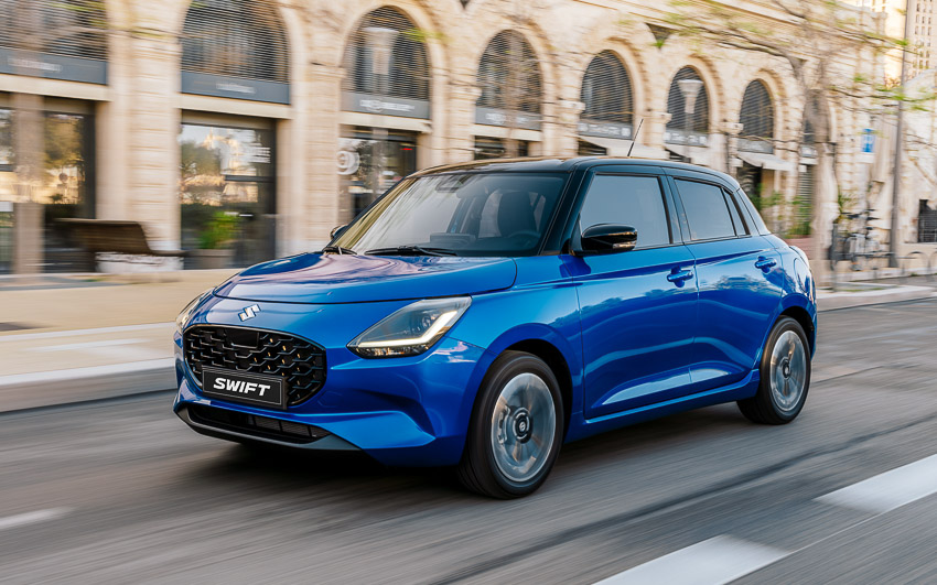 Mẫu xe Suzuki New Swift 2025 với thiết kế hai tone màu thể thao và cá tính