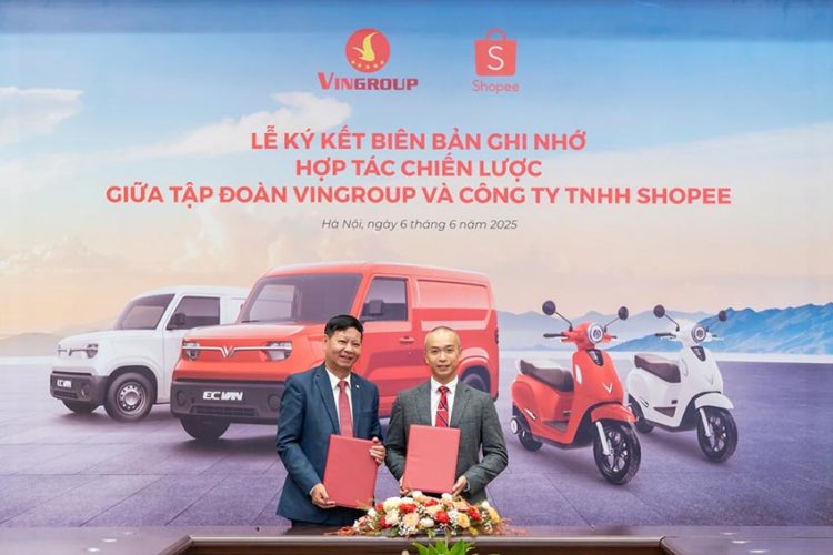 Vingroup bắt tay Shopee: Tăng tốc logistics số bằng xe điện và đô thị thông minh