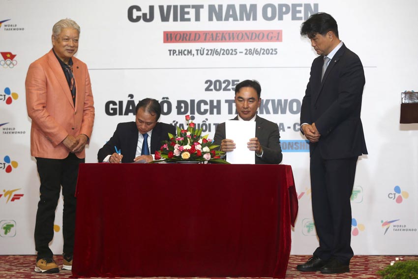 Lễ ký kết hợp tác chiến lược giữa Liên đoàn Taekwondo Việt Nam và Tập đoàn CJ (Hàn Quốc) - 3