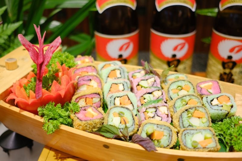 maki sushi - ẩm thực chay mùa Vu Lan