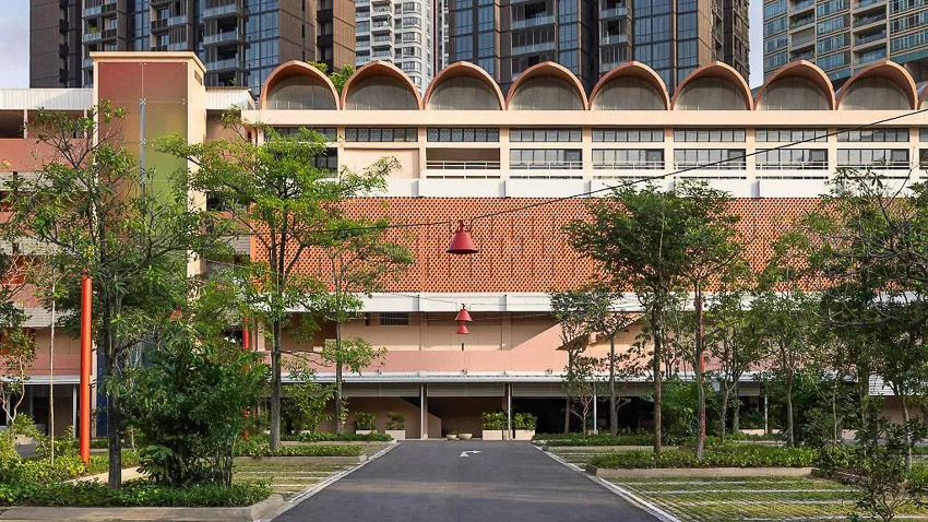 Tái sinh từ ký ức Nan Chiau, New Bahru vẫn giữ lớp vỏ brutalist thô mộc, mở ra không gian sáng tạo mới. Ảnh: Finbarr Fallon