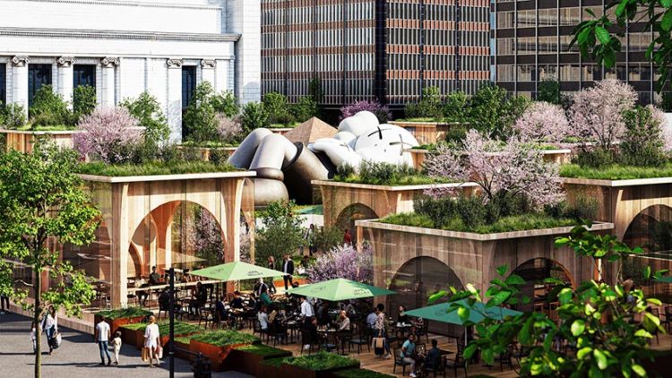 Không gian Japa Valley Tokyo với mái gỗ cong, tượng KAWS và khu vườn nghệ thuật giữa trung tâm Tokyo - 3