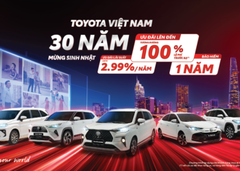 Toyota Yaris Cross và Vios tại đại lý trong chương trình ưu đãi sinh nhật 30 năm tháng 9/2025.