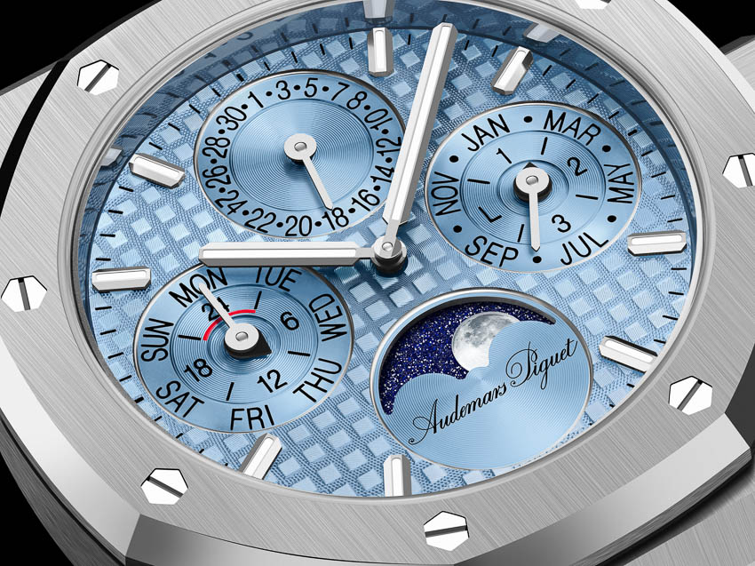 Đồng hồ Audemars Piguet lịch vạn niên 38mm với ô tuần trăng ở vị trí 6 giờ, vỏ vàng hồng.
