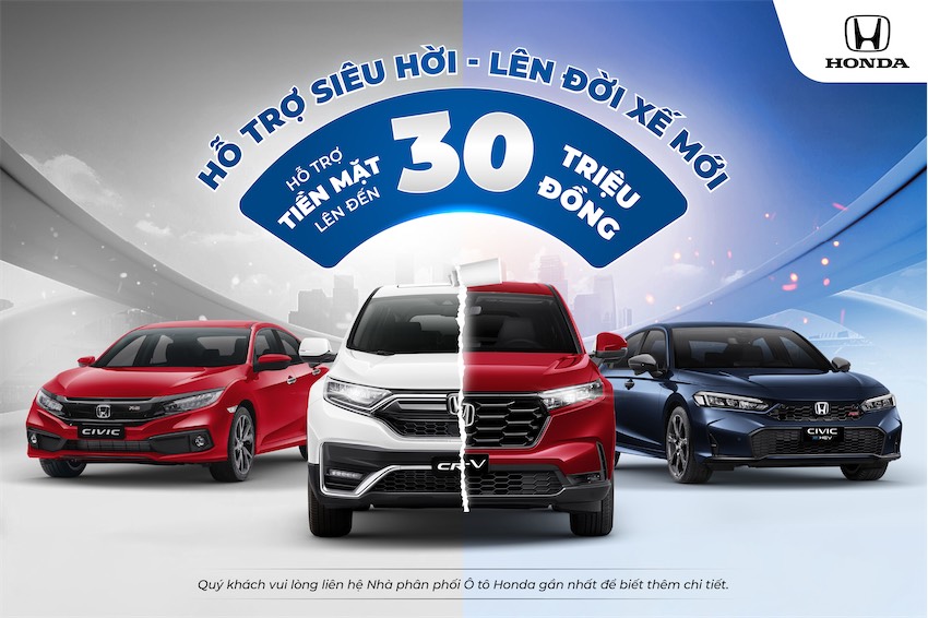Poster ưu đãi Honda tháng 9: miễn/giảm trước bạ, bảo hiểm và hỗ trợ tiền mặt khi “thu cũ đổi mới”.
