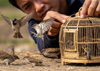 Khi cánh chim phóng sinh rơi xuống ngay cổng chùa