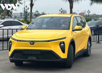 Dàn xe VinFast VF 5, VF 3 và Limo Green trong sự kiện bàn giao tháng 8/2025