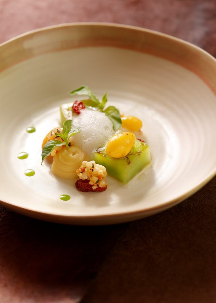 Ngó xuân, bạch quả Lào Cai - fine dining - Từ Đồng Bằng Đến Non Cao - Hum Signature