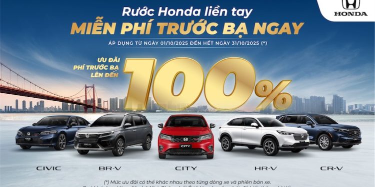 Honda tung loạt ưu đãi lớn trong tháng 10: Miễn phí trước bạ và hỗ trợ đổi xe mới