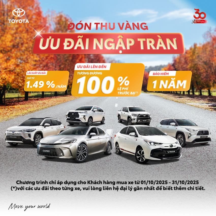 Vượt tháng ngâu với doanh số ấn tượng, Toyota tung ưu đãi khủng cho khách mua xe trong tháng 10 - 1