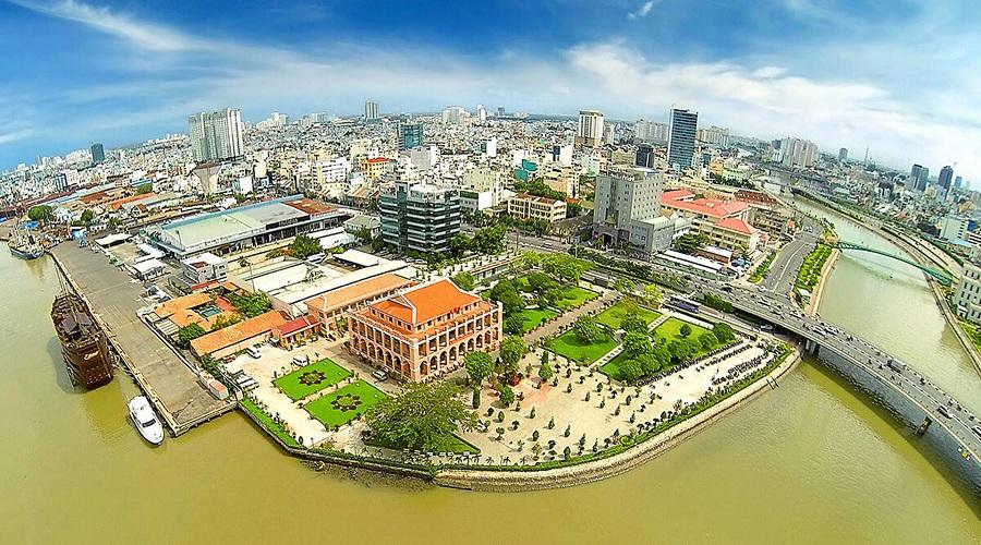 Toàn cảnh Bến Nhà Rồng bên sông Sài Gòn, nơi TP.HCM dự kiến mở rộng Không gian văn hóa Hồ Chí Minh và công viên ven sông.