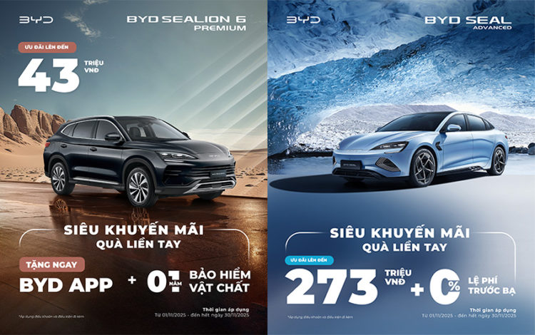 BYD Việt Nam khởi động “tháng siêu ưu đãi”: giảm sâu chi phí sở hữu xe điện – hybrid