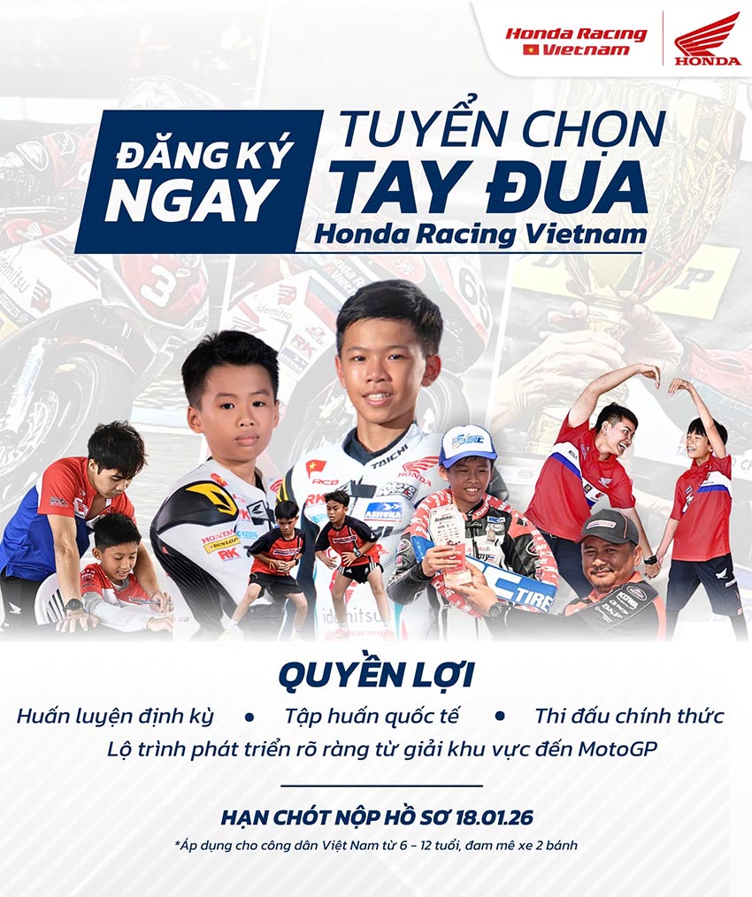 Các tay đua nhí tham gia huấn luyện trong chương trình Tìm kiếm tài năng đua xe nhí 2026 của Honda Racing Vietnam - 1