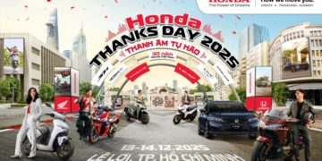 Đại lộ Lê Lợi được trang trí cho sự kiện Honda Thanks Day 2025 với hoạt động diễu hành và trải nghiệm công nghệ
