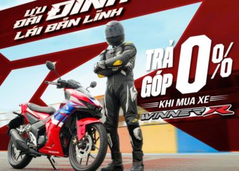 Mẫu xe côn tay thể thao Honda WINNER R trưng bày tại showroom Honda Việt Nam