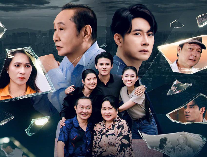 Poster phim “Những Đứa Con Khác Họ” với dàn diễn viên chính và hình ảnh gia đình đầy biến động.