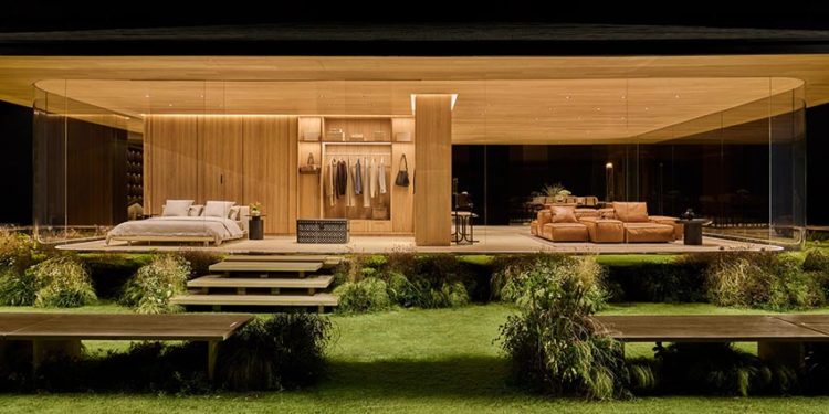 Ngôi nhà lắp ghép do Pharrell Williams thiết kế làm bối cảnh show Louis Vuitton menswear, phong cách tối giản và đương đại - 3