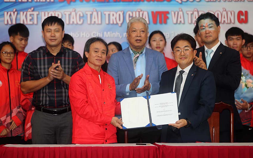 Taekwondo Việt Nam ra mắt đội tuyển 2026, VTF ký kết tài trợ chiến lược cùng Tập đoàn CJ - 2