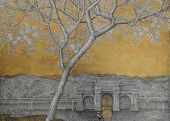 Tác phẩm sơn mài “Tán nguyệt” của họa sĩ Lại Thanh Dũng tại Lotus Gallery - 2