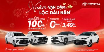 Khách hàng xem xe Toyota tại đại lý trong chương trình khuyến mại tháng 1/2026