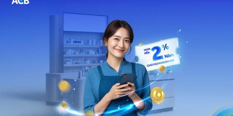 ACB giảm đến 2%/năm lãi vay cho hộ kinh doanh