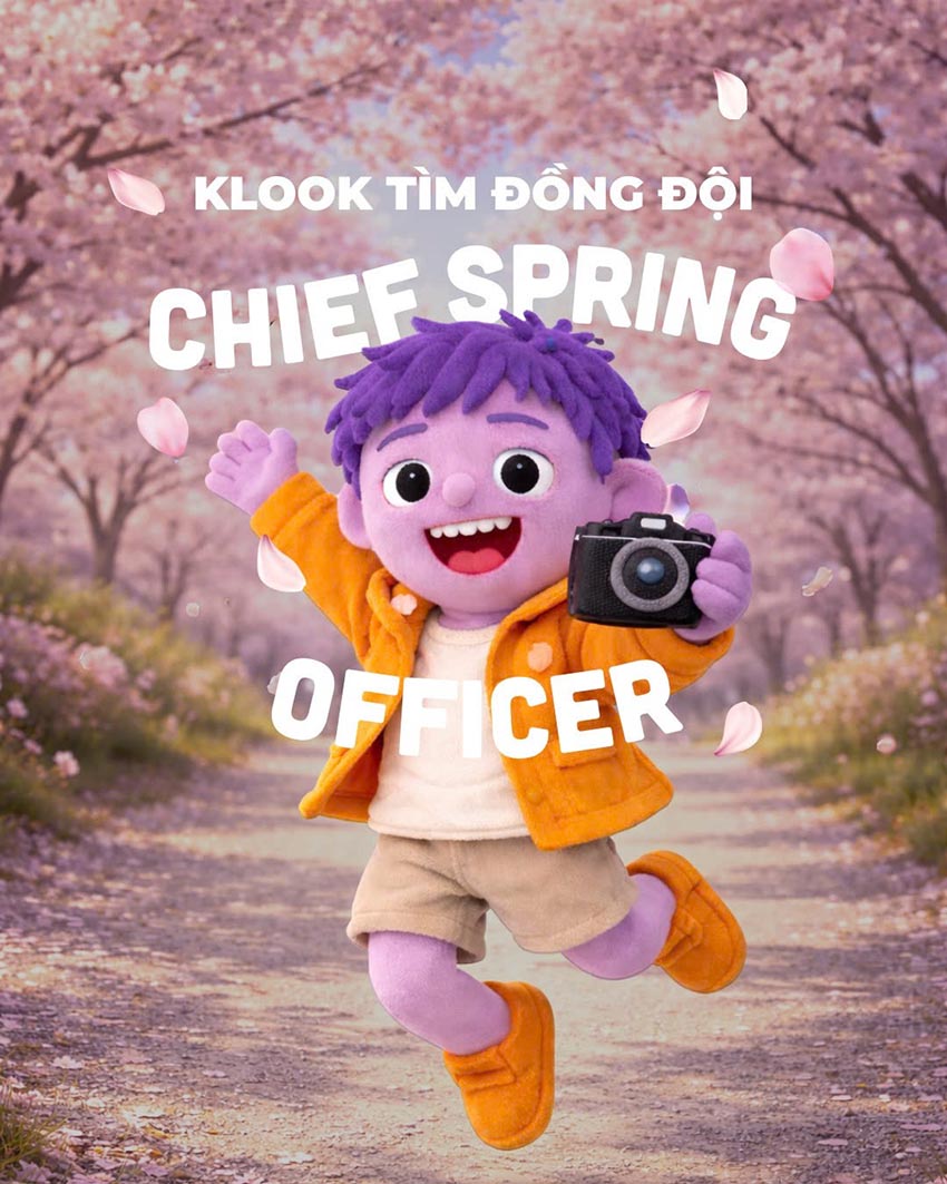 Theo chân mùa xuân: Klook tuyển “Đặc vụ Hoa Anh Đào” -