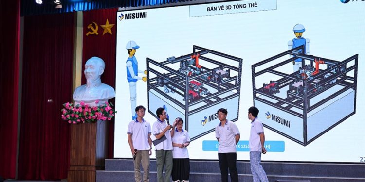 Sinh viên các trường đại học kỹ thuật trình bày giải pháp thiết kế hệ thống Pick & Place tự động tại vòng Chung kết cuộc thi Thiết kế Máy tự động hóa 2026 ở TP.HCM - 1