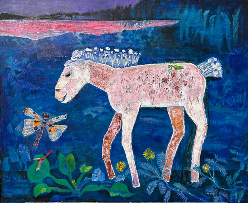 “Ngựa con rong chơi” mang sắc xuân tươi sáng