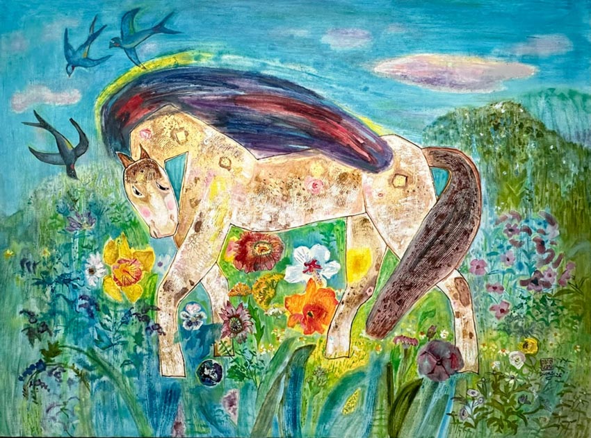 “Nàng xuân Bính Ngọ” với hình tượng thiếu nữ và ngựa