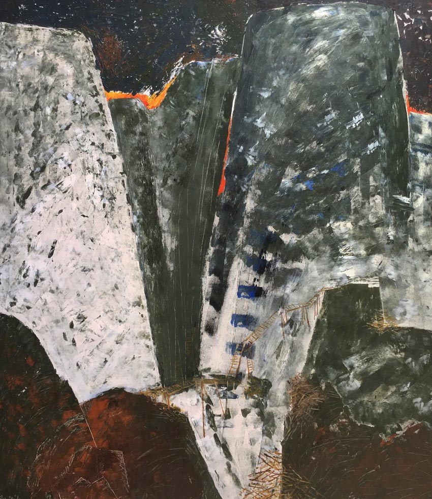 Tác phẩm “Ký ức Trường Sơn” khổ lớn, sắc độ hoài niệm