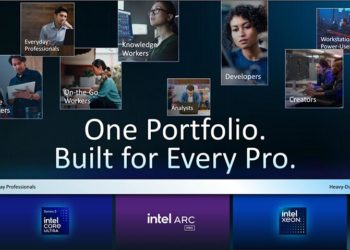 Nhân viên sử dụng AI PC trong môi trường làm việc hiện đại, kết nối với hệ thống máy trạm AI doanh nghiệp - 1