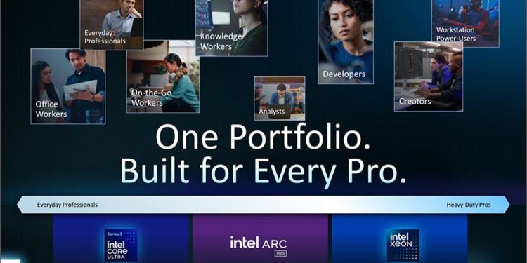 Nhân viên sử dụng AI PC trong môi trường làm việc hiện đại, kết nối với hệ thống máy trạm AI doanh nghiệp - 1