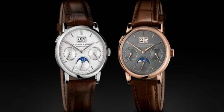 Đồng hồ SAXONIA Annual Calendar vàng trắng và vàng hồng với mặt số lịch thường niên và moonphase tinh xảo - 3