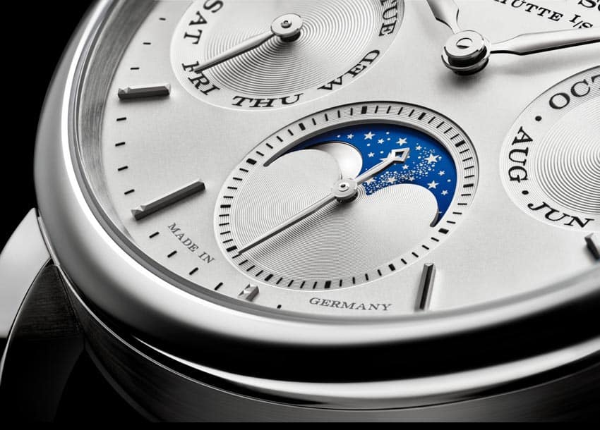 Đồng hồ SAXONIA Annual Calendar vàng trắng và vàng hồng với mặt số lịch thường niên và moonphase tinh xảo - 4