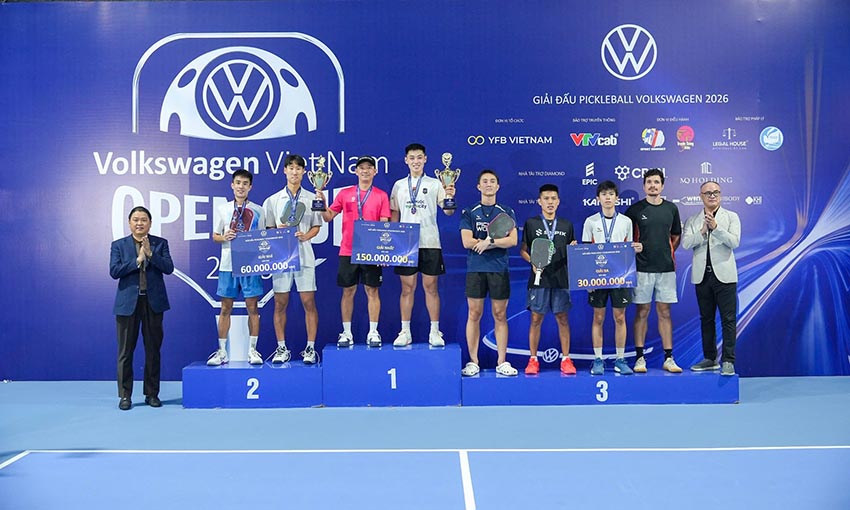 Giải đấu pickleball Volkswagen Viet Nam Open Cup 2026 với đông đảo vận động viên thi đấu và khu trưng bày xe Volkswagen - 1