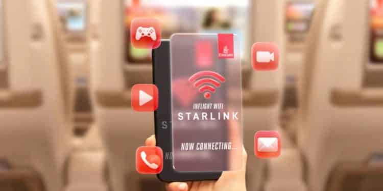 Máy bay Airbus A380 của Emirates được tích hợp hệ thống Wi-Fi Starlink tốc độ cao cho hành khách.