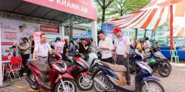 Khách hàng tham gia chương trình Thu xe cũ – Đổi xe mới của Honda Việt Nam tại KCN Pouyuen TP.HCM